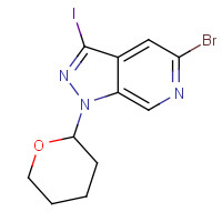 1369509-72-7 5-bromo-3-iodo-1-(oxan-2-yl)pyrazolo[3,4-c]pyridine chemical structure