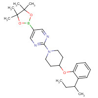 1020658-84-7 2-[4-(2-butan-2-ylphenoxy)piperidin-1-yl]-5-(4,4,5,5-tetramethyl-1,3,2-dioxaborolan-2-yl)pyrimidine chemical structure