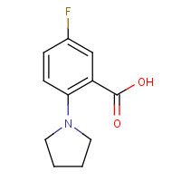 1096304-38-9 5-fluoro-2-pyrrolidin-1-ylbenzoic acid chemical structure