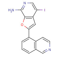 1326713-82-9 4-iodo-2-isoquinolin-5-ylfuro[2,3-c]pyridin-7-amine chemical structure