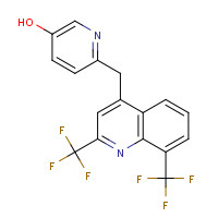 955315-33-0 6-[[2,8-bis(trifluoromethyl)quinolin-4-yl]methyl]pyridin-3-ol chemical structure