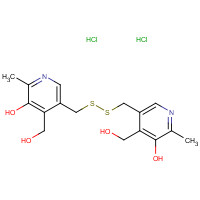 10049-83-9 5-[[[5-hydroxy-4-(hydroxymethyl)-6-methylpyridin-3-yl]methyldisulfanyl]methyl]-4-(hydroxymethyl)-2-methylpyridin-3-ol;dihydrochloride chemical structure