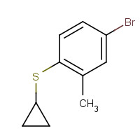 1310947-48-8 4-bromo-1-cyclopropylsulfanyl-2-methylbenzene chemical structure
