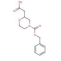 702693-24-1 2-(4-phenylmethoxycarbonylmorpholin-2-yl)acetic acid chemical structure
