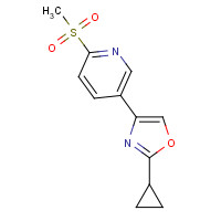 1207747-61-2 2-cyclopropyl-4-(6-methylsulfonylpyridin-3-yl)-1,3-oxazole chemical structure