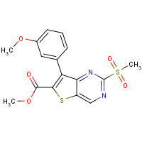 1462950-05-5 methyl 7-(3-methoxyphenyl)-2-methylsulfonylthieno[3,2-d]pyrimidine-6-carboxylate chemical structure