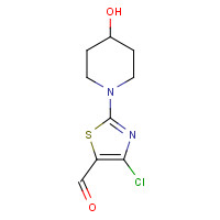 883107-61-7 4-chloro-2-(4-hydroxypiperidin-1-yl)-1,3-thiazole-5-carbaldehyde chemical structure