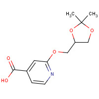 1303587-90-7 2-[(2,2-dimethyl-1,3-dioxolan-4-yl)methoxy]pyridine-4-carboxylic acid chemical structure