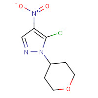 1374830-20-2 5-chloro-4-nitro-1-(oxan-4-yl)pyrazole chemical structure