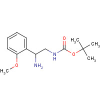 939760-42-6 tert-butyl N-[2-amino-2-(2-methoxyphenyl)ethyl]carbamate chemical structure