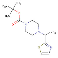 1269430-24-1 tert-butyl 4-[1-(1,3-thiazol-2-yl)ethyl]piperazine-1-carboxylate chemical structure