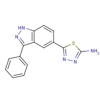 885222-85-5 5-(3-phenyl-1H-indazol-5-yl)-1,3,4-thiadiazol-2-amine chemical structure