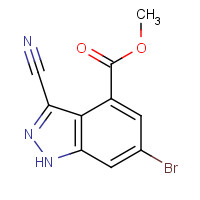 885518-67-2 methyl 6-bromo-3-cyano-1H-indazole-4-carboxylate chemical structure
