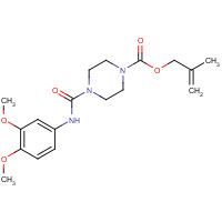 75289-78-0 2-methylprop-2-enyl 4-[(3,4-dimethoxyphenyl)carbamoyl]piperazine-1-carboxylate chemical structure