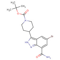 872350-15-7 tert-butyl 4-(5-bromo-7-carbamoyl-2H-indazol-3-yl)piperidine-1-carboxylate chemical structure