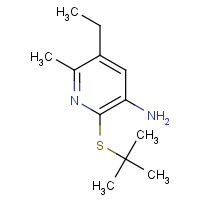 139393-97-8 2-tert-butylsulfanyl-5-ethyl-6-methylpyridin-3-amine chemical structure