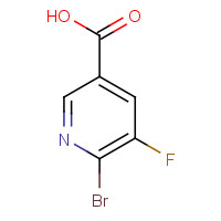 38186-87-7 6-bromo-5-fluoropyridine-3-carboxylic acid chemical structure