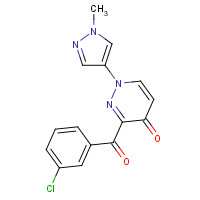 1314398-07-6 3-(3-chlorobenzoyl)-1-(1-methylpyrazol-4-yl)pyridazin-4-one chemical structure