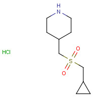 1185295-04-8 4-(cyclopropylmethylsulfonylmethyl)piperidine;hydrochloride chemical structure