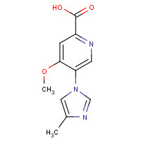 1294003-30-7 4-methoxy-5-(4-methylimidazol-1-yl)pyridine-2-carboxylic acid chemical structure