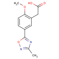 294860-96-1 2-[2-methoxy-5-(3-methyl-1,2,4-oxadiazol-5-yl)phenyl]acetic acid chemical structure