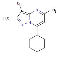 1263286-18-5 3-bromo-7-cyclohexyl-2,5-dimethylpyrazolo[1,5-a]pyrimidine chemical structure