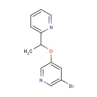 1610520-31-4 3-bromo-5-(1-pyridin-2-ylethoxy)pyridine chemical structure