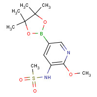 1083326-75-3 N-[2-methoxy-5-(4,4,5,5-tetramethyl-1,3,2-dioxaborolan-2-yl)pyridin-3-yl]methanesulfonamide chemical structure