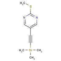 873331-68-1 trimethyl-[2-(2-methylsulfanylpyrimidin-5-yl)ethynyl]silane chemical structure