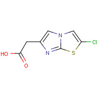 61984-80-3 2-(2-chloroimidazo[2,1-b][1,3]thiazol-6-yl)acetic acid chemical structure