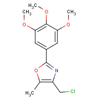 671216-07-2 4-(chloromethyl)-5-methyl-2-(3,4,5-trimethoxyphenyl)-1,3-oxazole chemical structure