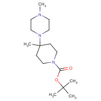 864369-94-8 tert-butyl 4-methyl-4-(4-methylpiperazin-1-yl)piperidine-1-carboxylate chemical structure