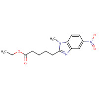 3543-76-8 ethyl 5-(1-methyl-5-nitrobenzimidazol-2-yl)pentanoate chemical structure
