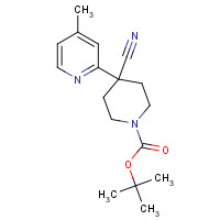 1144505-15-6 tert-butyl 4-cyano-4-(4-methylpyridin-2-yl)piperidine-1-carboxylate chemical structure