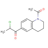 120223-93-0 1-(1-acetyl-3,4-dihydro-2H-quinolin-6-yl)-2-chloropropan-1-one chemical structure