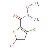 1403468-43-8 5-bromo-3-chloro-N-methoxy-N-methylthiophene-2-carboxamide chemical structure