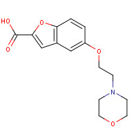 251457-12-2 5-(2-morpholin-4-ylethoxy)-1-benzofuran-2-carboxylic acid chemical structure