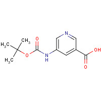 337904-92-4 5-[(2-methylpropan-2-yl)oxycarbonylamino]pyridine-3-carboxylic acid chemical structure