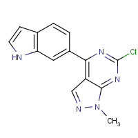 1292902-36-3 6-chloro-4-(1H-indol-6-yl)-1-methylpyrazolo[3,4-d]pyrimidine chemical structure