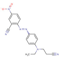 16889-10-4 2-[[4-[2-cyanoethyl(ethyl)amino]phenyl]diazenyl]-5-nitrobenzonitrile chemical structure