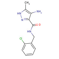 915372-10-0 4-amino-N-[(2-chlorophenyl)methyl]-5-methyl-1H-pyrazole-3-carboxamide chemical structure