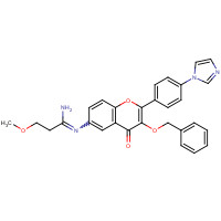 1187016-38-1 N'-[2-(4-imidazol-1-ylphenyl)-4-oxo-3-phenylmethoxychromen-6-yl]-3-methoxypropanimidamide chemical structure
