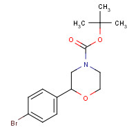 1131220-82-0 tert-butyl 2-(4-bromophenyl)morpholine-4-carboxylate chemical structure
