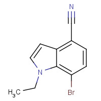 1258959-79-3 7-bromo-1-ethylindole-4-carbonitrile chemical structure