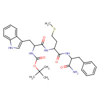 104180-24-7 tert-butyl N-[1-[[1-[(1-amino-1-oxo-3-phenylpropan-2-yl)amino]-4-methylsulfanyl-1-oxobutan-2-yl]amino]-3-(1H-indol-3-yl)-1-oxopropan-2-yl]carbamate chemical structure