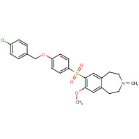 630407-66-8 7-[4-[(4-chlorophenyl)methoxy]phenyl]sulfonyl-8-methoxy-3-methyl-1,2,4,5-tetrahydro-3-benzazepine chemical structure