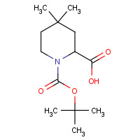 155302-06-0 4,4-dimethyl-1-[(2-methylpropan-2-yl)oxycarbonyl]piperidine-2-carboxylic acid chemical structure