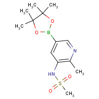 1257554-05-4 N-[2-methyl-5-(4,4,5,5-tetramethyl-1,3,2-dioxaborolan-2-yl)pyridin-3-yl]methanesulfonamide chemical structure