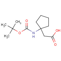 282525-00-2 2-[1-[(2-methylpropan-2-yl)oxycarbonylamino]cyclopentyl]acetic acid chemical structure
