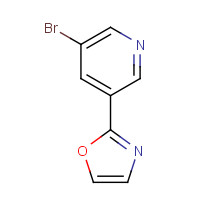 342600-96-8 2-(5-bromopyridin-3-yl)-1,3-oxazole chemical structure